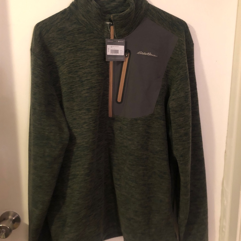 EDDIE BAUER 1/2 ZIP MENS SWEATER TYPE SHIRT